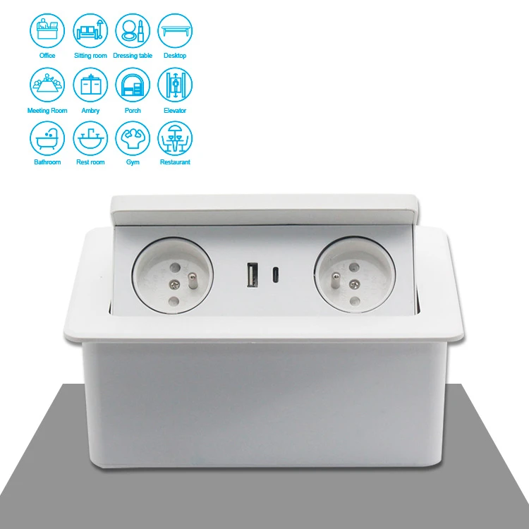 info-1-1 Soft Close Pop Up Desk Socket